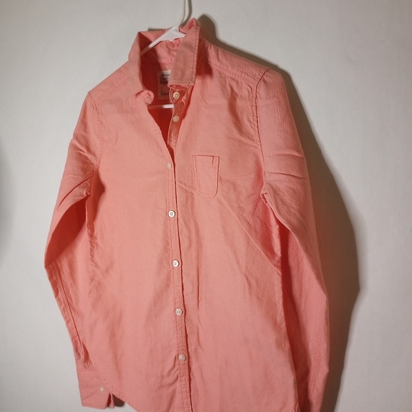American Eagle coral button up size 4 - Picture 4 of 9